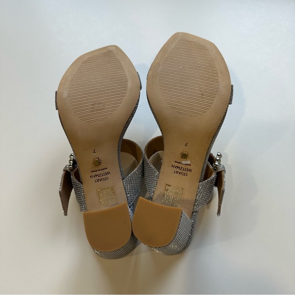 Stuart Weitzman Piper 75mm Crystal/Pearl-Embellished Block-Heel Sandals - Picture 7 of 16